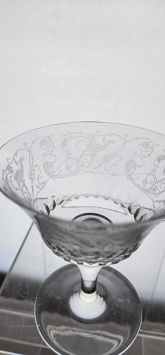 Cut glass Champagne/ tall sherbert Parme Baccarat SIGNED