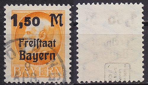 GERMANY Bayern Bavaria [1919] MiNr 0175 A ( O/used ) [01] gepr&uuml;ft