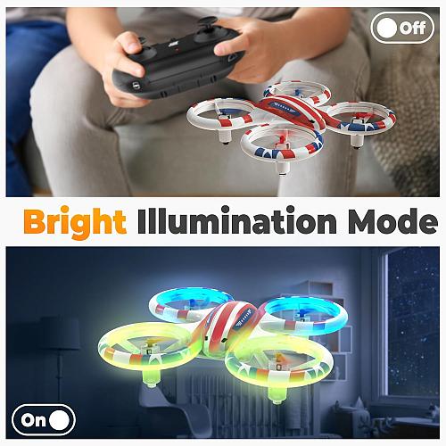 BEZGAR HQ051 Drones for Kids - RC Drone Indoor LED Remote Control Mini Drone ...