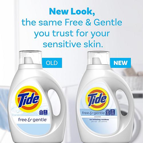 Tide Free & Gentle Liquid Laundry Detergent 100 Loads 132 fl oz Tide Laundry ...