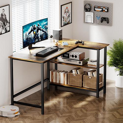 WOODYNLUX L Shaped Desk - 39" Home Office Computer Desk with Shelf Gaming Des...