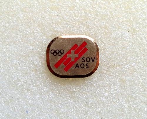 Olympic Committee NOC of SWISS, Switzerland, SOV AOS. Rare Vintage Pin, Badge