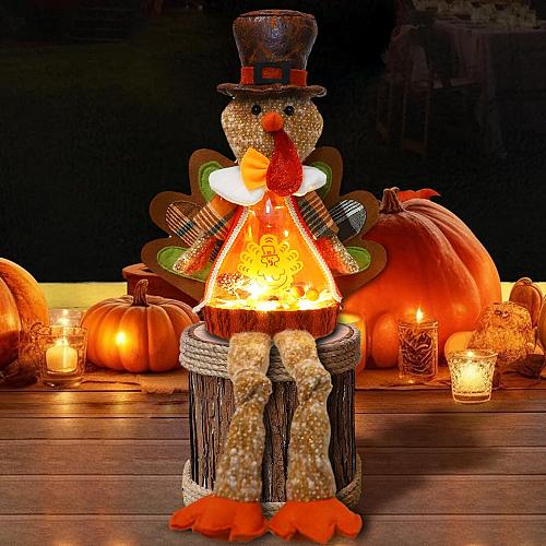 Aoutrow Lighted Christmas Doll Plush Light Up Christmas Doll Toy Holiday Pres...
