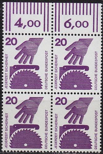 GERMANY BUND [1971] MiNr 0696 A ( **/mnh ) [02] 4er