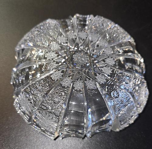 Cut glass Heavy ashtray crystal good quality one of a kind