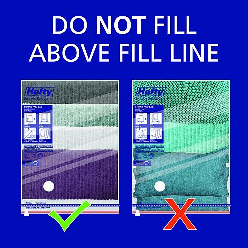 Hefty Shrink-Pak Vacuum Storage Bags - Space Saver for Under Bed Storage Clot...