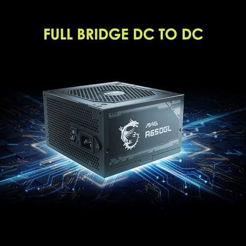 MSI MAG A650GL Gaming Power Supply - Full Modular - 80 Plus Gold Certified 65...
