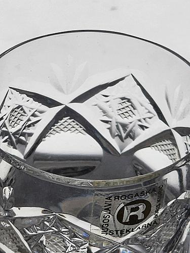 Rogaska Hand Cut glass shot glasses 24% lead crystal.4 pieces