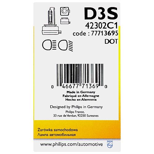 Philips Genuine D3S 42302 C1 Xenon Upgrade head light Bulb Made in Germany