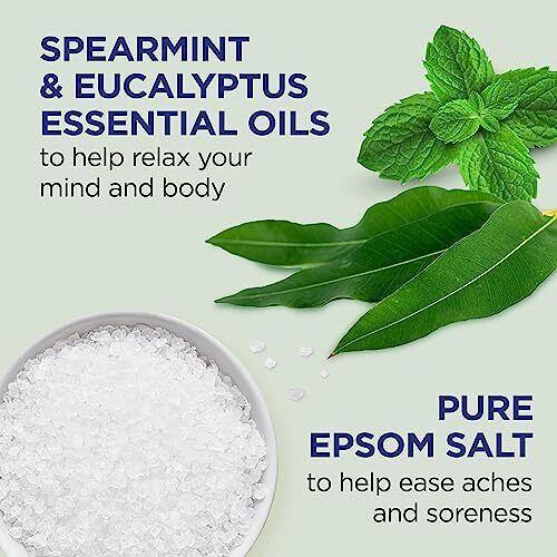 Dr Teal's Holiday Gift Set - Eucalyptus & Spearmint - 4 Piece Bath Sampler Pe...