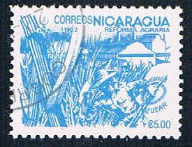 Nicaragua 1301 Used Sugar Cane ul 1983 (N0615)+