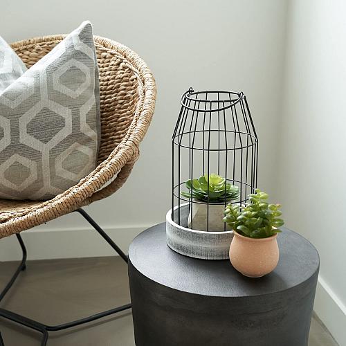 Rustic Farmhouse Lantern Decor Set of 2 - Stylish Decorative Lanterns for You...