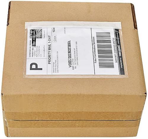 9527 Product 7.5" x 5.5" Clear Adhesive Top Loading Packing List/Shipping Lab...