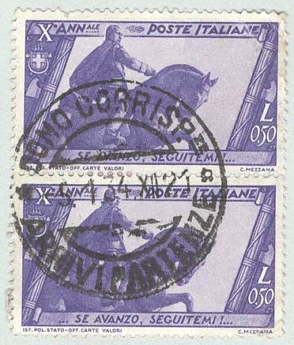 Italy 297 Horseman Used V Pair 1 (BP91604)