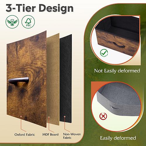 WLIVE Dresser with 4 Drawers Fabric Storage Tower Organizer Unit for Bedroom ...