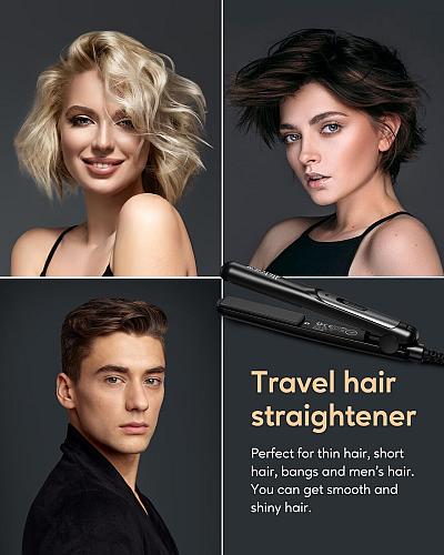 Wavytalk Mini Flat Iron 0.7 Inch Ceramic Mini Hair Straightener Small Flat Ir...