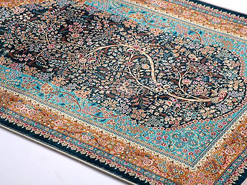 Green Floral Prayer Mat Tree of Life Silky Soft Janamaz Gebetsteppich Prayer Rug