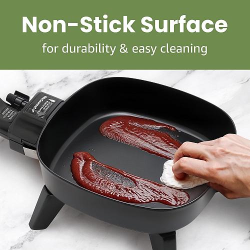Elite Gourmet EFS-400 Personal Stir Fry Griddle Pan Rapid Heat Up 600 Watts N...
