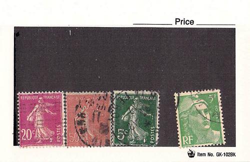 France 4 different of 4 total stamps included (SC0_262)