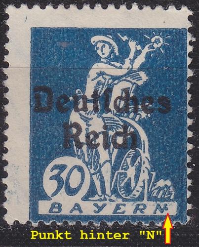 GERMANY REICH [1920] MiNr 0123 I ( O/used ) [03] Plattenfehler