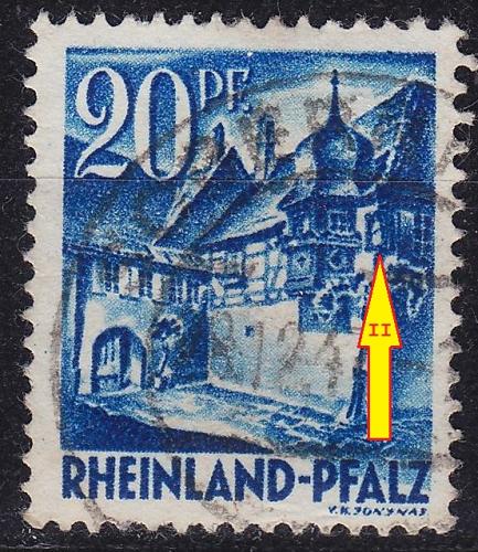 GERMANY Alliiert Franz. Zone [RheinlPfalz] MiNr 0007 yv a II ( O/used )