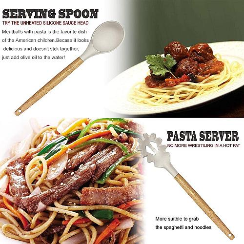 Kitchen Utensils Set- 35 PCs Cooking Utensils with GraterTongs Spoon Spatula ...