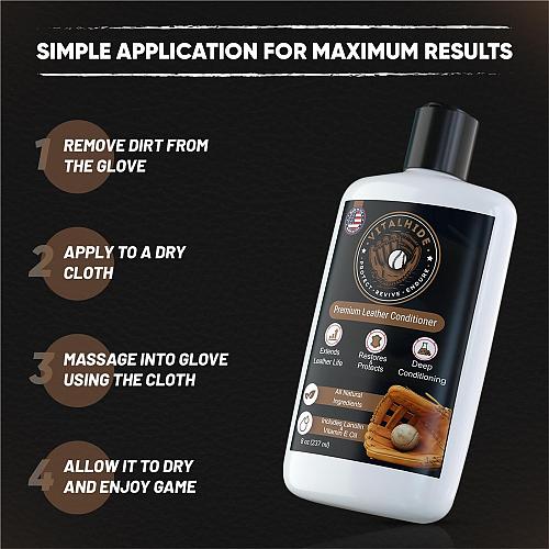 VitalHide Premium Baseball Glove Oil 8oz Baseball Glove Conditioner Glove Oil...