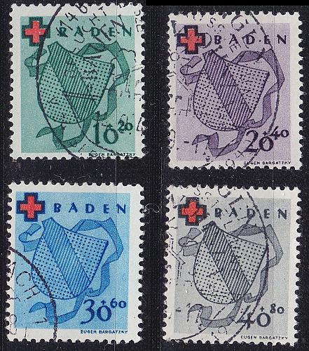 GERMANY Alliiert Franz. Zone [Baden] MiNr 0042-45 A ( O/used ) [02]