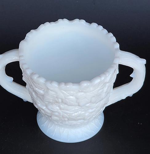 Westmoreland Bramble Maple milk Glass sugar and creamer