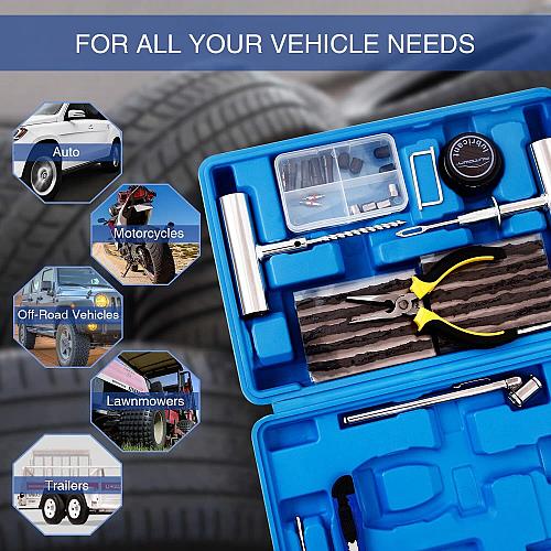 AUTOWN Tire Repair Kit - 68pcs Heavy Duty Tire Plug Kit Universal Tire Repair...