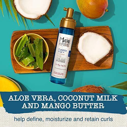 Maui Moisture Flexible Hold + Coconut Milk Curl Foam Mousse for Curly Hair St...
