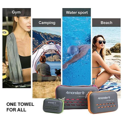 4Monster Camping Towels Super Absorbent Fast Drying Microfiber Travel Towel Q...