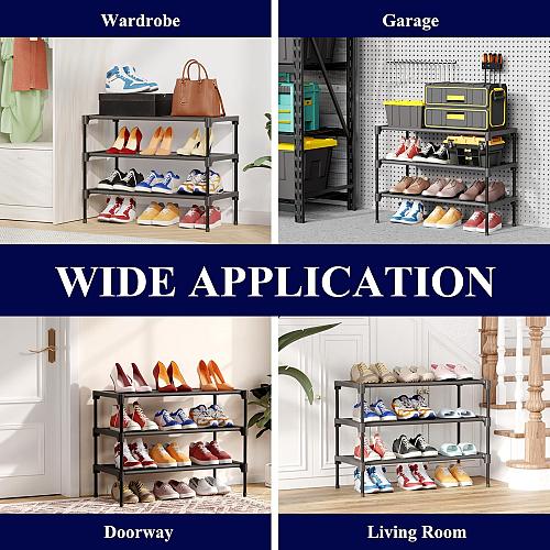 Kitsure Shoe Rack - Premium Non-Woven Shoe Rack Shelf Shoe Organizer for Clos...