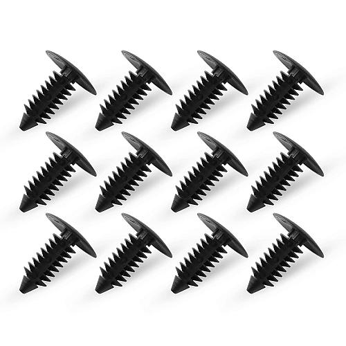 KiMing 100PCS Plastic Rivets 6.4mm Push Rivets Bumper Fastener Fender Rivets ...