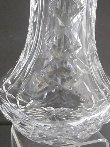 Signed Waterford Hand Cut crystal vase Irish Crystal