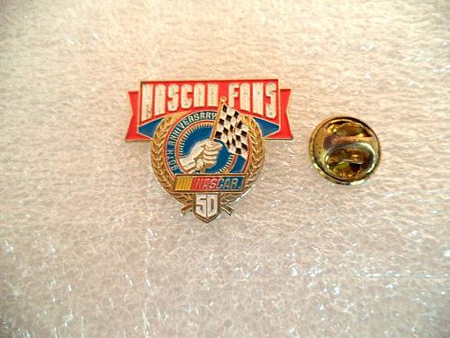 NASCAR FANS 50th Anniversary. Lapel Pin Badge