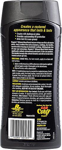 Meguiar's Ultimate Black Plastic Restorer - Restores Black Plastic & Faded Trim