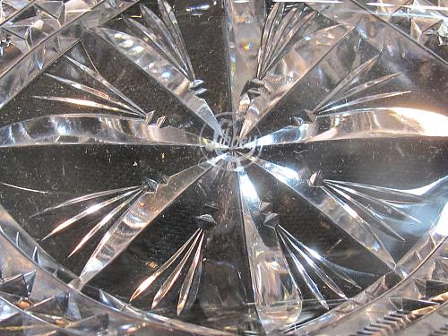 ABP Crystal Cut Glass signed Libbey oval dish