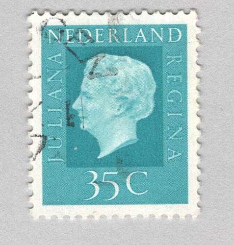 Netherlands Used Queen wilhelmina blue 35 (BP88514)