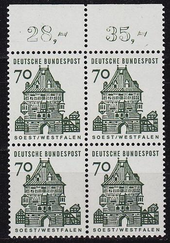 GERMANY BUND [1964] MiNr 0460 OR 4er ( **/mnh ) [01] Bauwerke