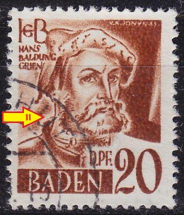 GERMANY Alliiert Franz. Zone [Baden] MiNr 0021 y II ( O/used ) [02]