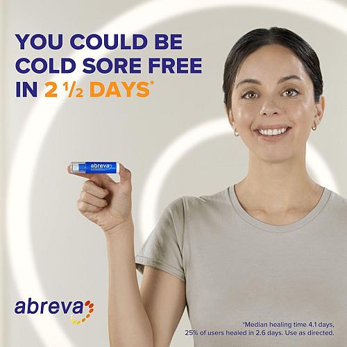 Abreva 10 Percent Docosanol Cold Sore Treatment Treats Your Fever Blister in ...