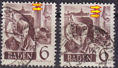 GERMANY Alliiert Franz. Zone [Baden] MiNr 0015 y II,III ( O/used ) [01]