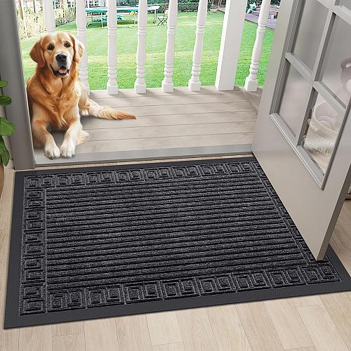 Finchitty Front Door Mat Outdoor Entrance Heavy Duty Sturdy Rubber Doormat St...