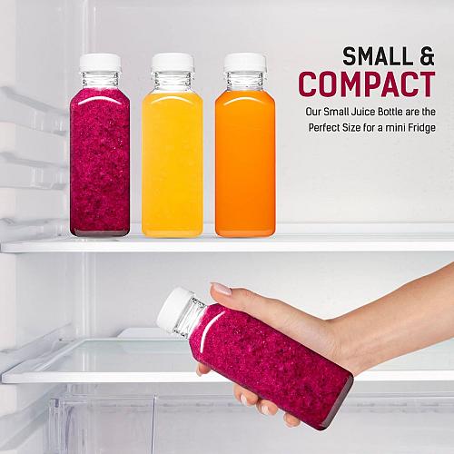 Norcalway 6pcs 12oz Plastic Bottles with Caps Juice Containers With Lids For ...