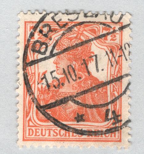 Germany Germania 98 1916 7 1/2pf Used (BP89201)