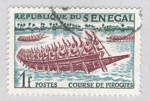Senegal 203 Canoe Race 1961 Used 3 (BP95307)