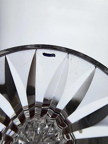 Signed Fry CUT glass vase