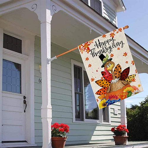 Happy Thanksgiving Garden Flags 12.5 x 18 Inch Be Thankful Thanksgiving Flag ...