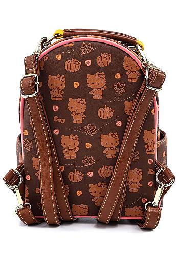 Loungefly x Sanrio Hello Kitty Pumpkin Spice Allover Print Mini Convertible B...